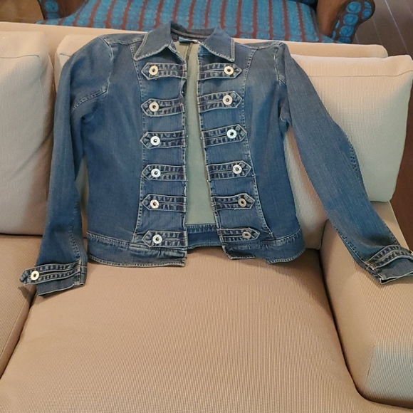 LIVE A LITTLE BLUE JEAN DENIM JACKET, MEDIUM - Picture 7 of 12